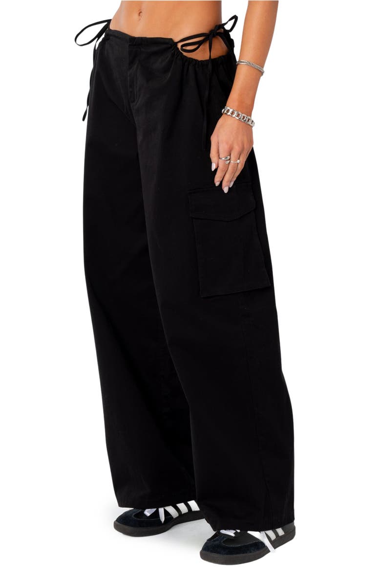 EDIKTED Carlo Low Rise Side Cutout Cargo Pants, Alternate, color, 