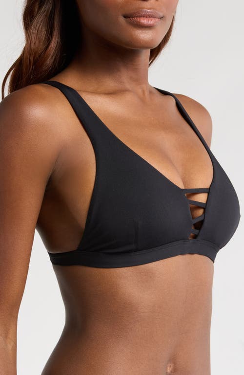 Sea Level X India Hicks Lattice Bikini Top In Black