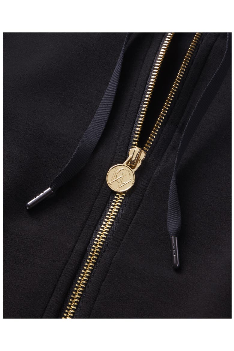 Molly Lightweight Performance Full Zip Hoodie, Alternate, color, BLACK