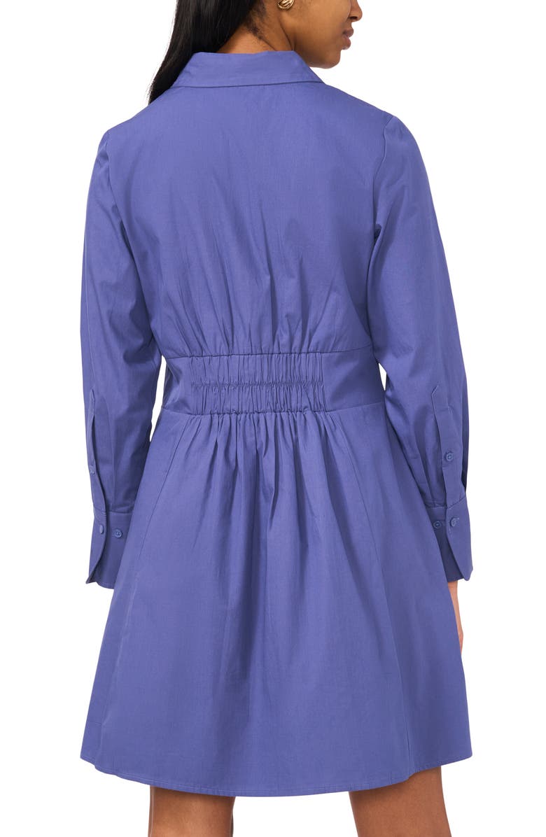 Halogen<sup>®</sup> Long Sleeve Cotton Fit & Flare Shirtdress, Alternate, color, Indigo