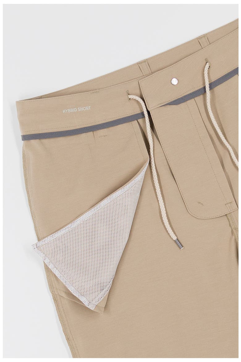 6-Inch Hybrid Shorts, Alternate, color, LIGHT BEIGE/ KHAKI