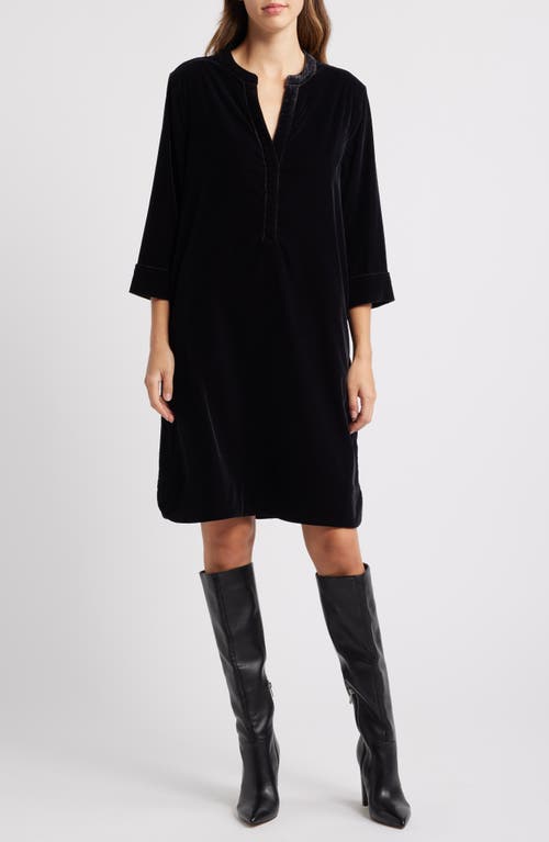 Masai Copenhagen Nokolo Velvet Shift Dress in Black 