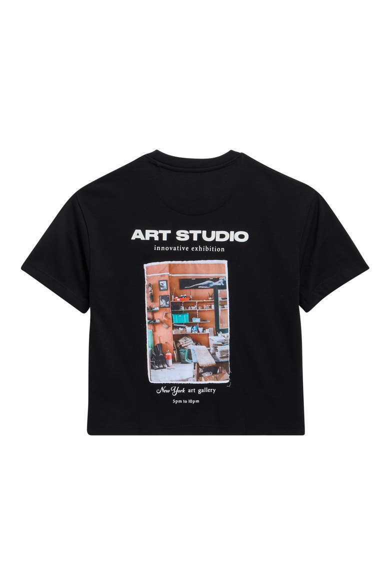 Kids' Art Studio Graphic T-Shirt, Alternate, color, BLACK