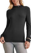 Splendid Long Sleeve Mock Neck Top