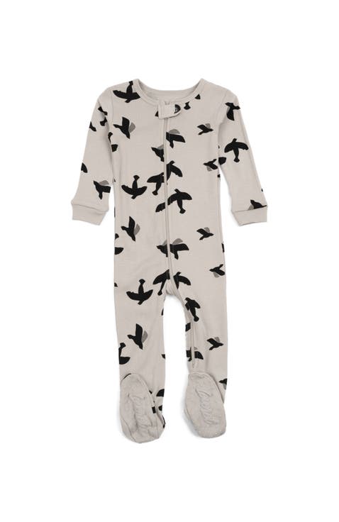 Footed Cotton Matching Family Pajamas, Nature & Water Prints (Baby)