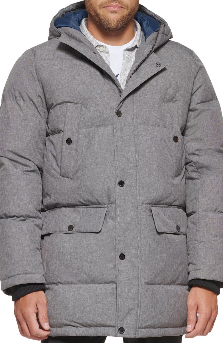 Dockers<sup>®</sup> Dockers Arctic Hooded Quilted Puffer Jacket, Main, color, Heather Grey
