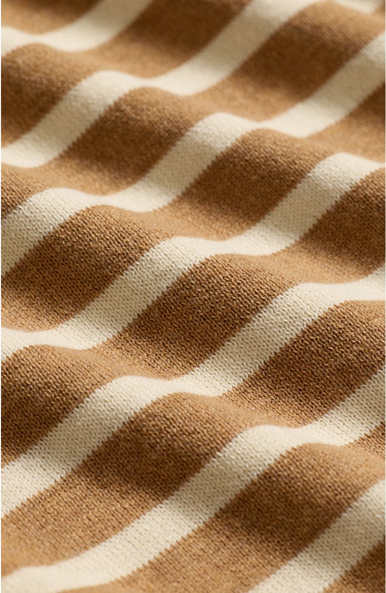 Pact Organic Cotton Classic Fine Knit Collared Sweater Dress, Alternate, color, Del Norte Stripe