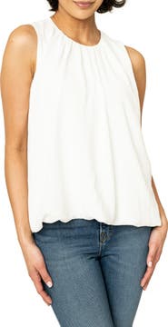 GIBSONLOOK Sleeveless Bubble HemTop