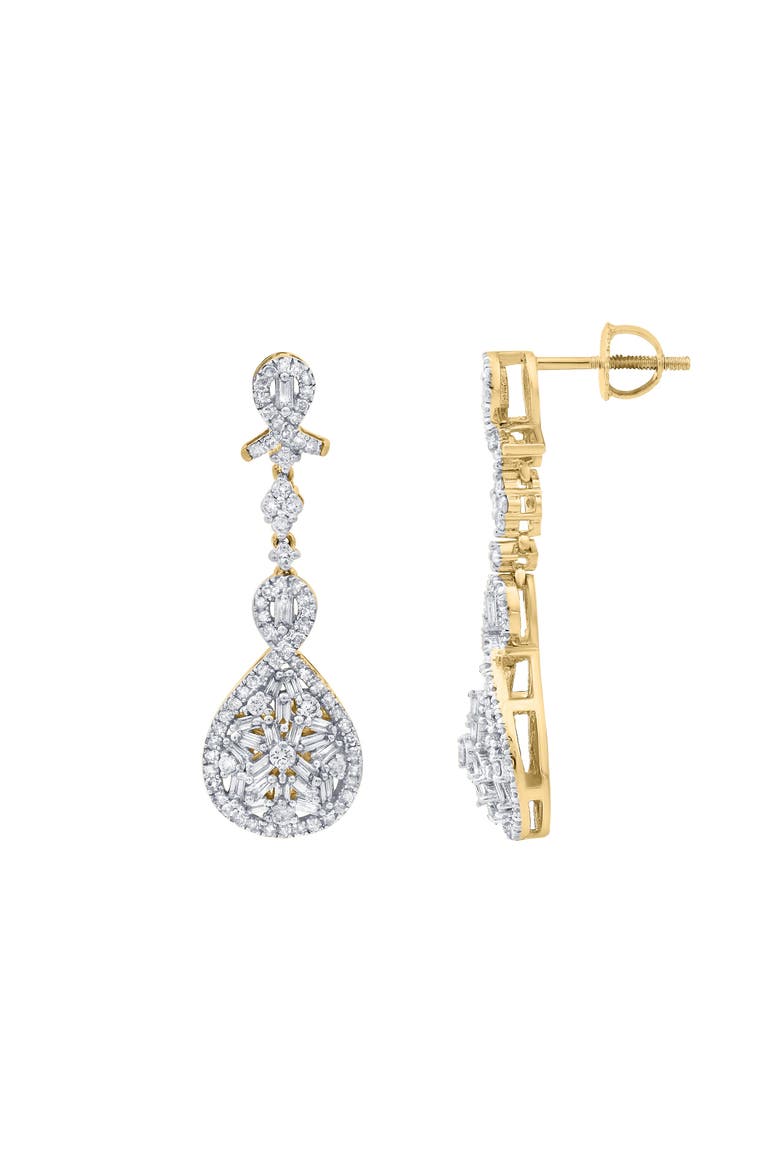 Ambery 0.1 Ct 14K Gold Diamond Drop Earrings, Alternate, color, 14K Yellow Gold