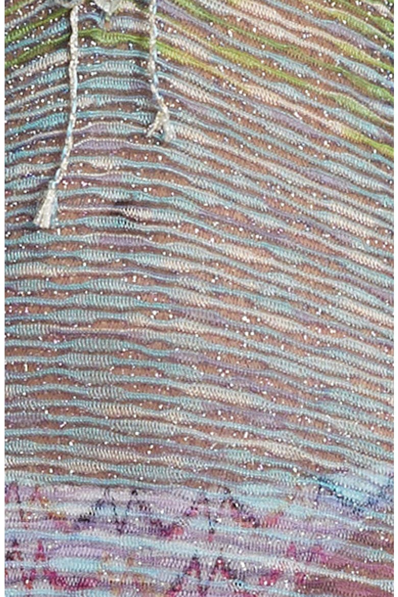 Metallic Stripe Cover-Up Dress, Alternate, color, GREEN MULTI