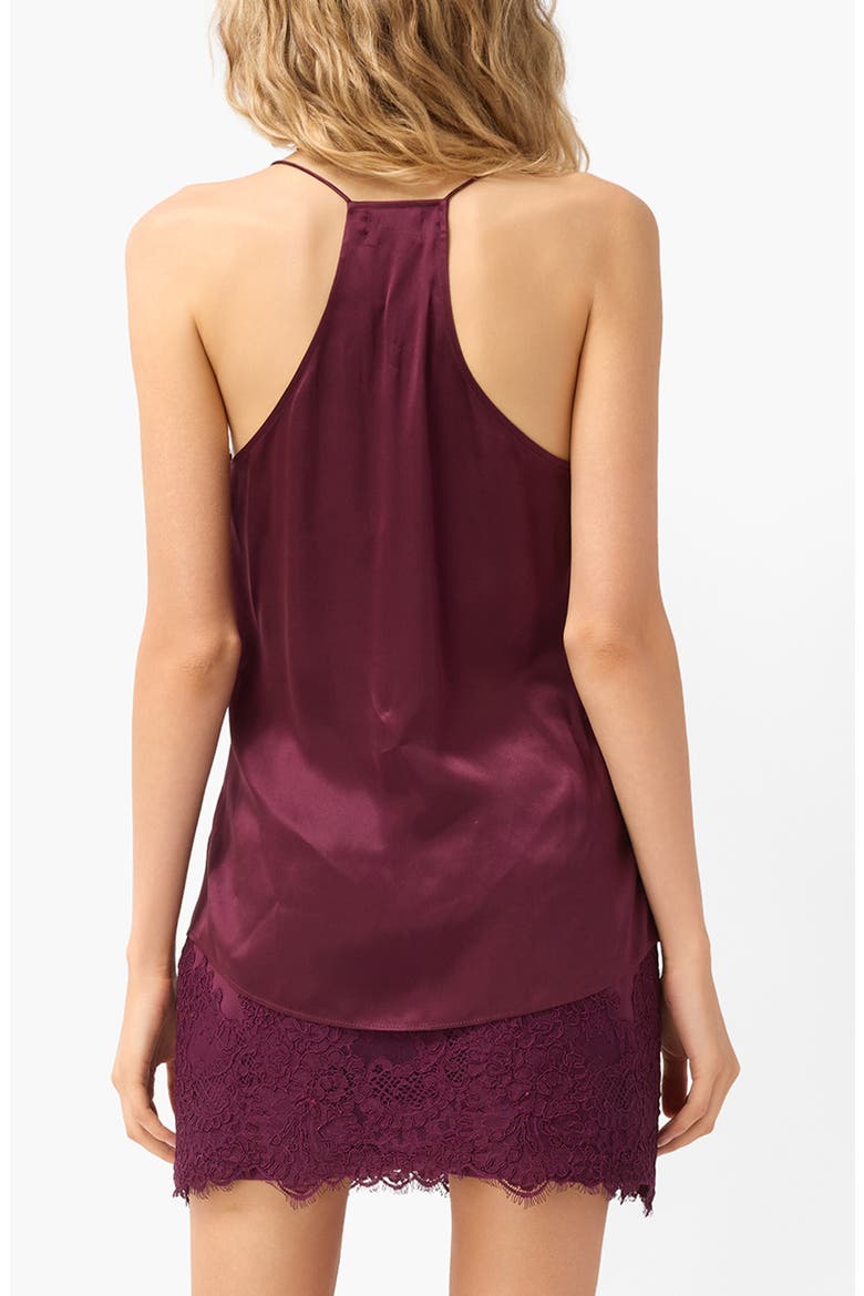 The Racer Lace Trim Silk Camisole, Alternate, color, BLACKBERRY