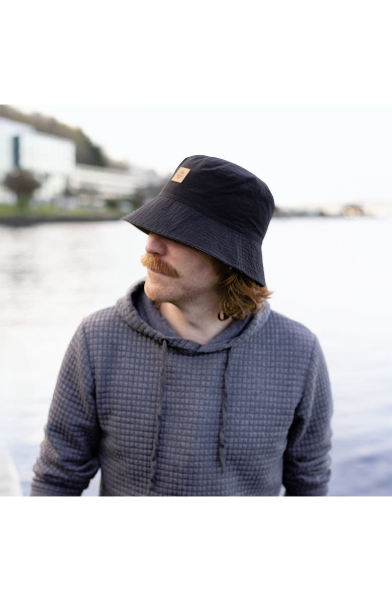 Turtle Fur Dune Reversible Bucket Hat, Alternate, color, Black