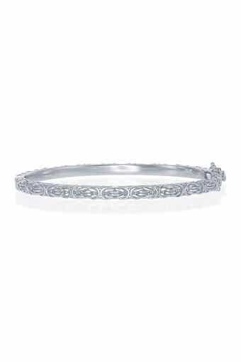 SIMONA Sterling Silver Byzantine Design Bangle