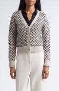 Max Mara Mastro Crystal Embellished Wool Blend Cardigan