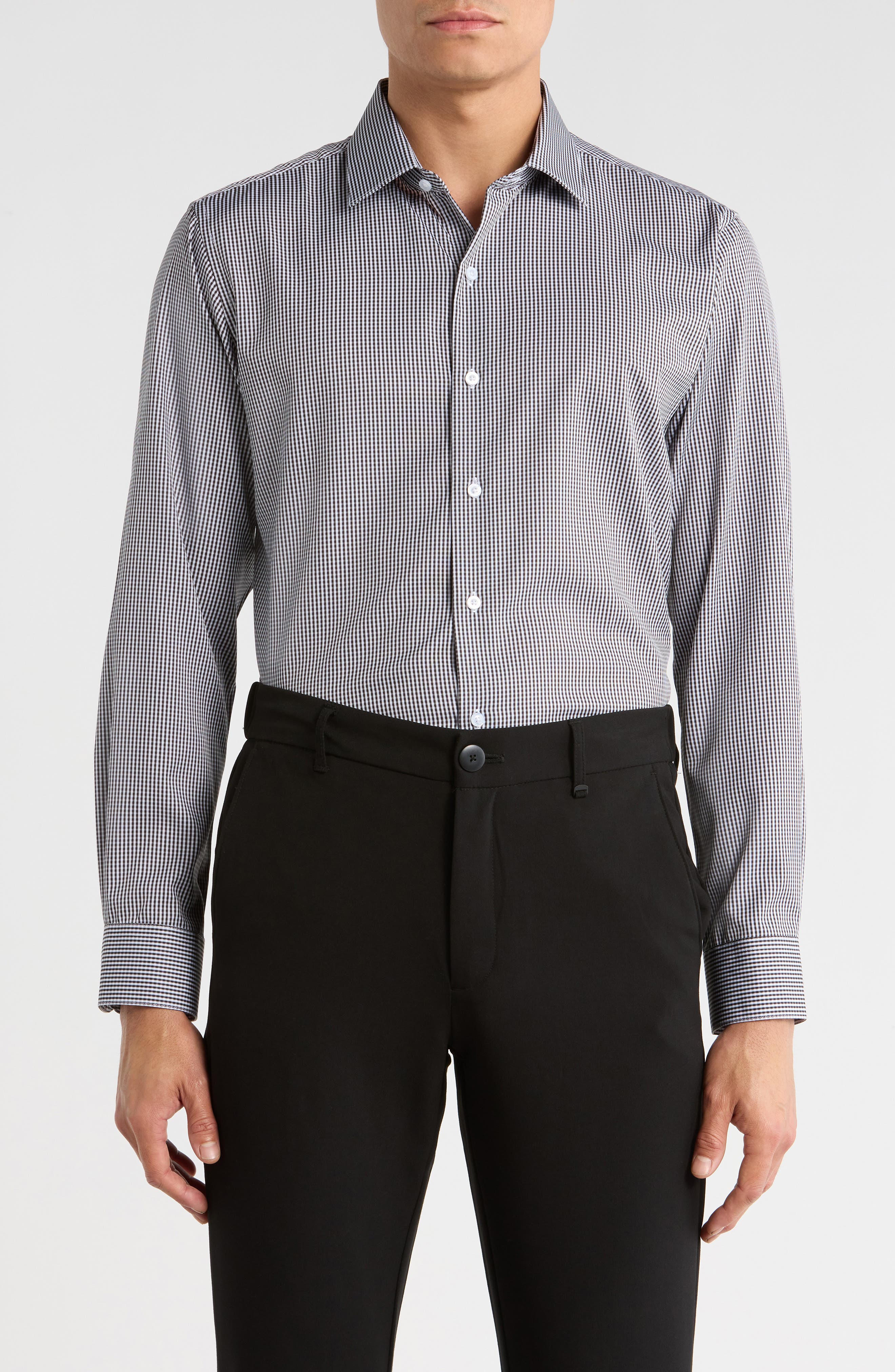 Nautica Slim Fit Check Print Dress Shirt