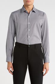 Nautica Slim Fit Check Print Dress Shirt