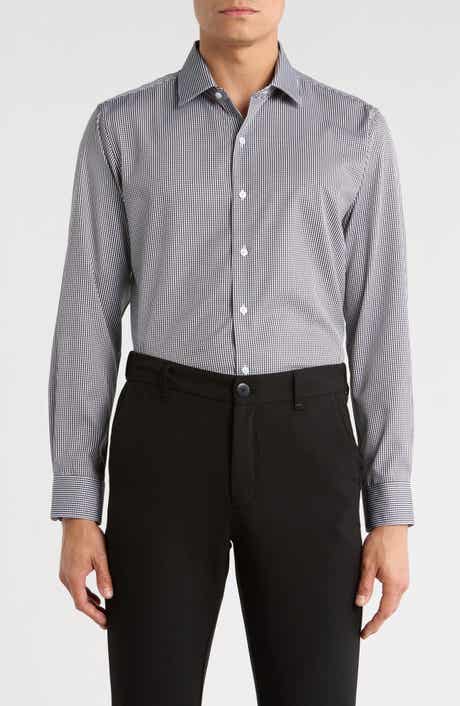 Nautica Slim Fit Check Print Dress Shirt