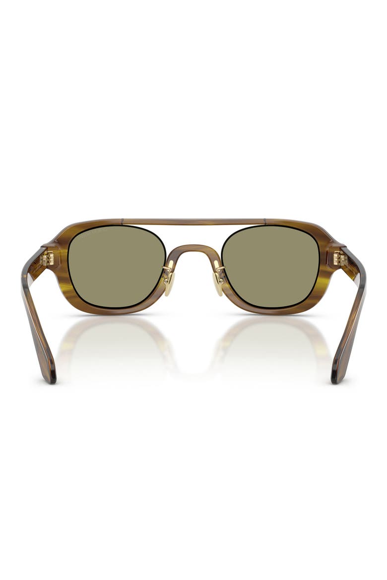 48mm Irregular Sunglasses, Alternate, color, STRIPED BROWN / GREEN