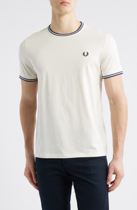 Fred Perry logo-embroidered T-shirt | White | FARFETCH