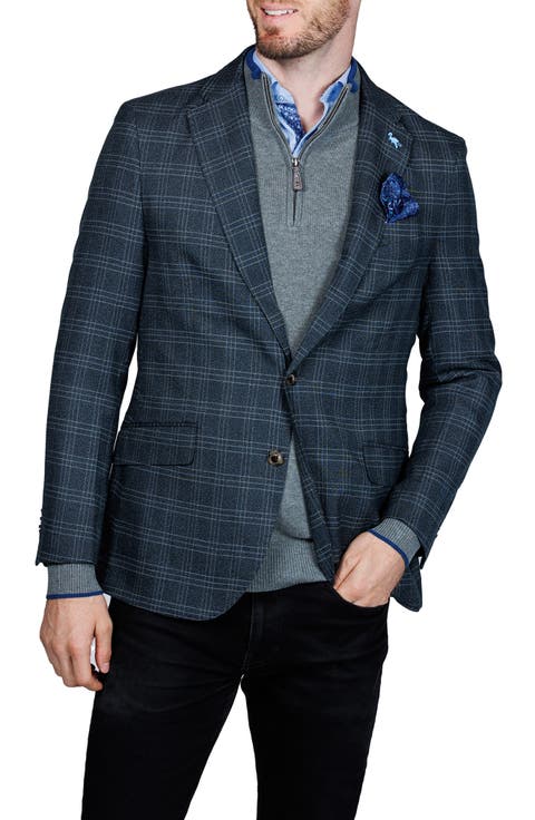 Modern Fit Glen Plaid Mèlange Sport Coat
