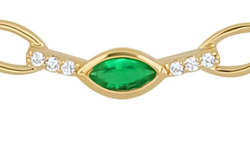 Bony Levy El Mar Diamond & Emerald Pendant Necklace In 18k Yellow Gold