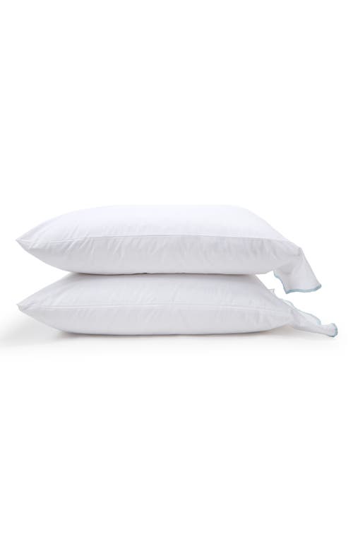 Pom Pom At Home Skylar Cotton Percale Sheet Set In White/french Blue