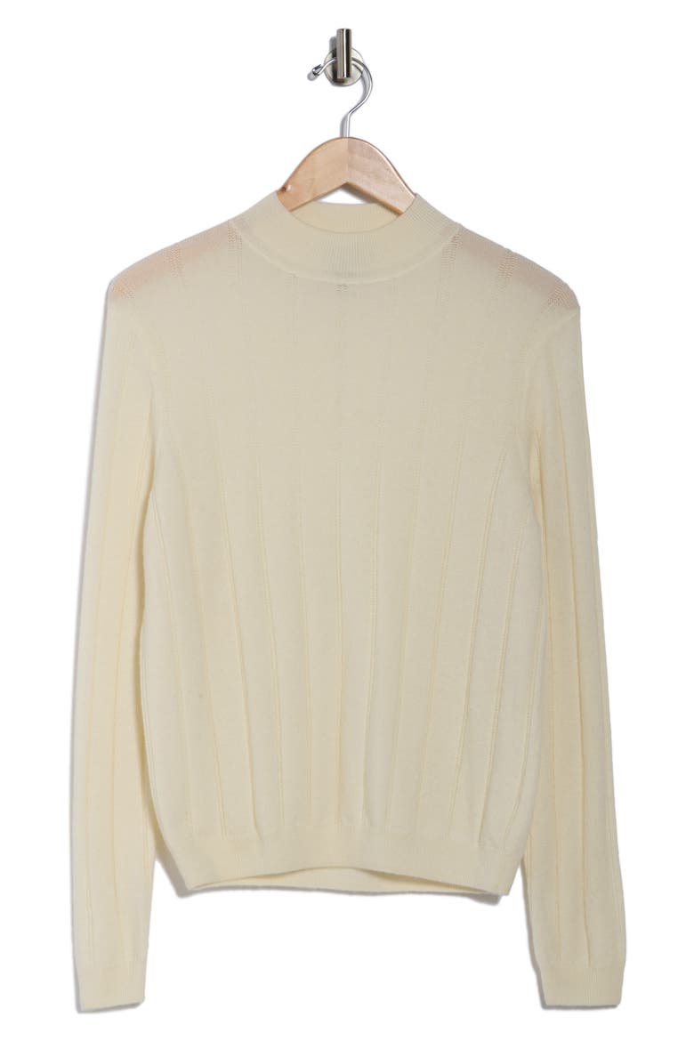 Wide Rib Wool & Cashmere Sweater, Alternate, color, IVORY