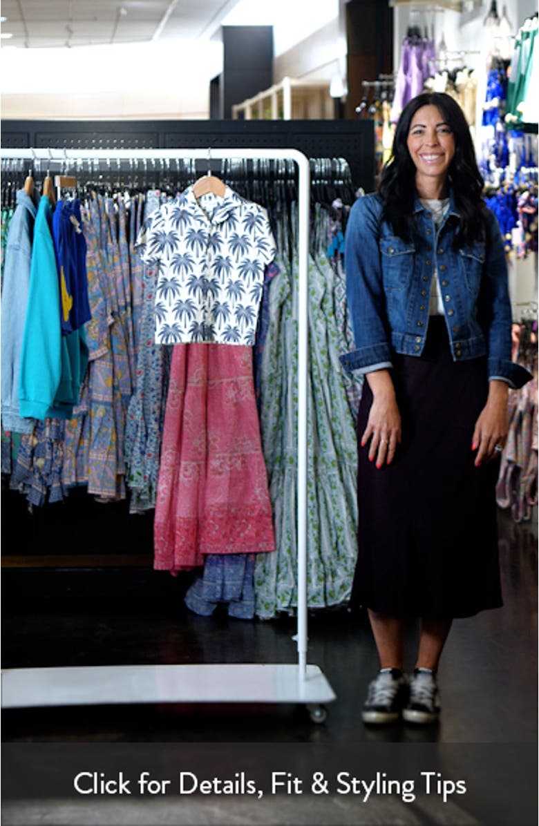 Kids' Palm Tree Print Short Sleeve Button-Up Shirt, sales video thumbnail