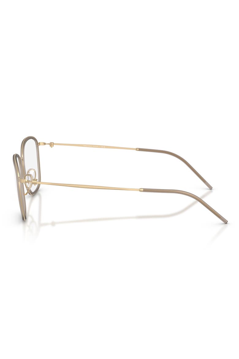 53mm Pillow Optical Glasses, Alternate, color, MATTE PALE GOLD / DEMO LENS