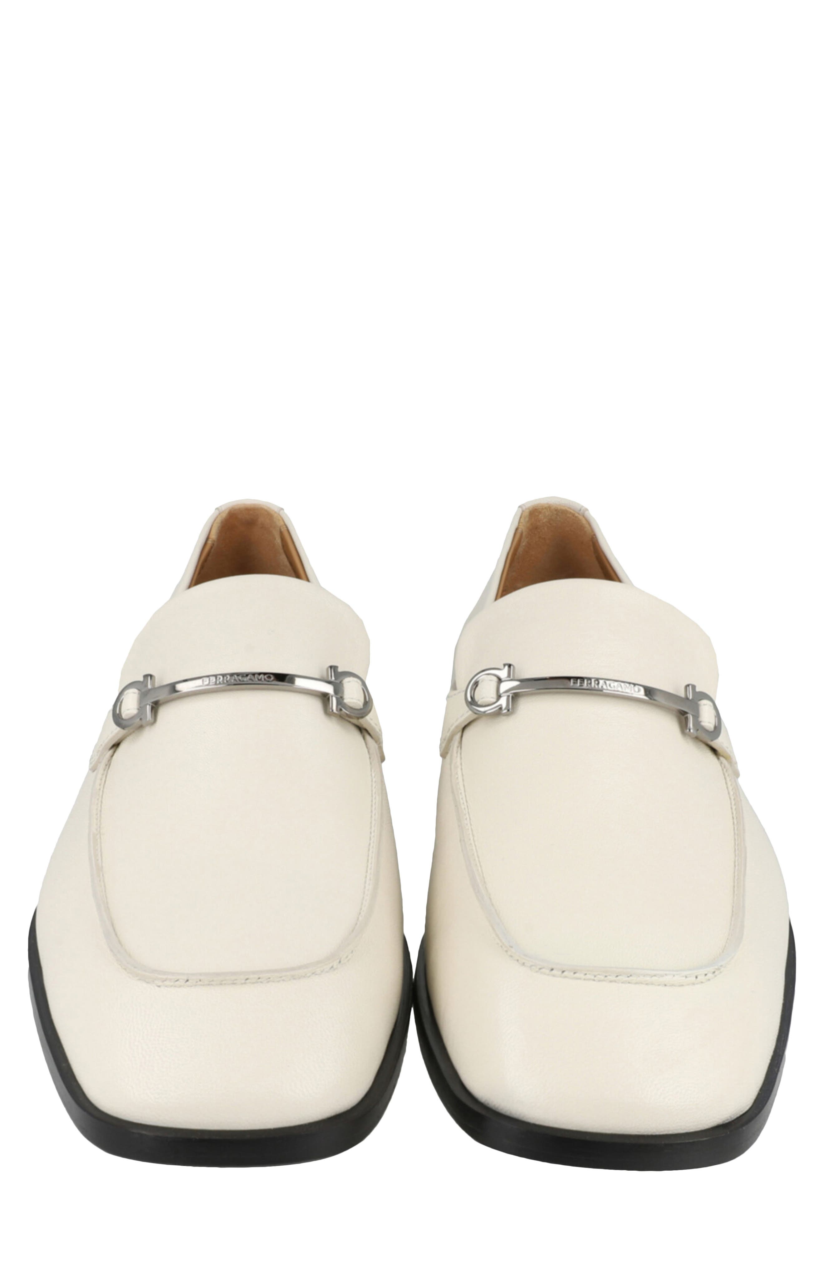 FERRAGAMO Fedro Bit Loafer, Alternate, color, White