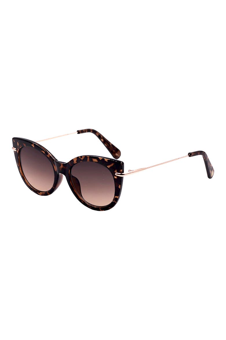 53mm Round Cat Eye Sunglasses, Alternate, color, BLUSH DEMI TORTOISE