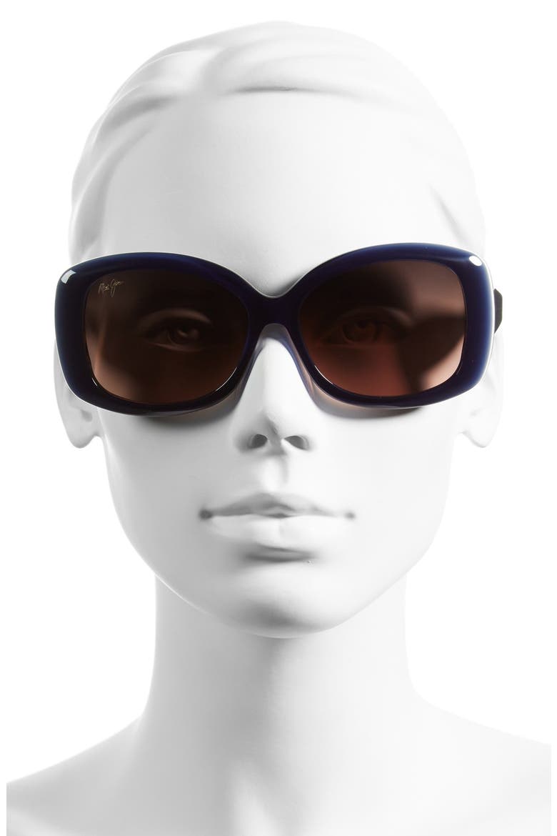 You Move Me 60mm PolarizedPlus2® Sunglasses, Alternate, color, NAVY/ WHITE/ SILK