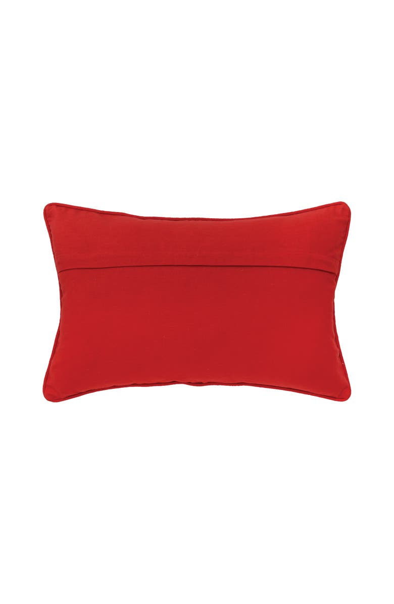 C&F Home "Be Merry" Christmas Cardinal 100% Cotton Blend Embroidered Accent Pillow 14" x 22", Alternate, color, Red