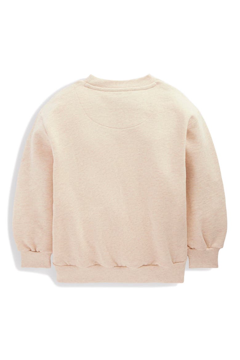 Kids' Rainbow Appliqué Cotton Sweatshirt, Alternate, color, IVORY RAINBOWS