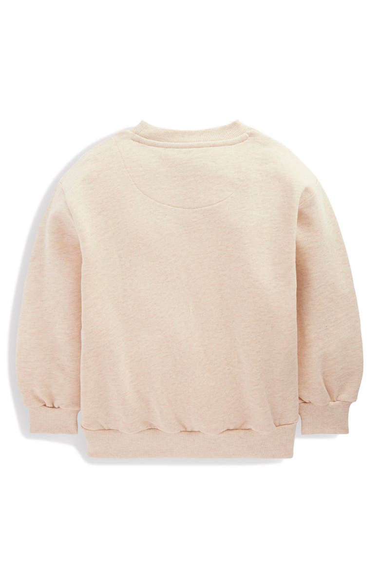 Mini Boden Kids' Rainbow Appliqué Cotton Sweatshirt, Alternate, color, Ivory Rainbows