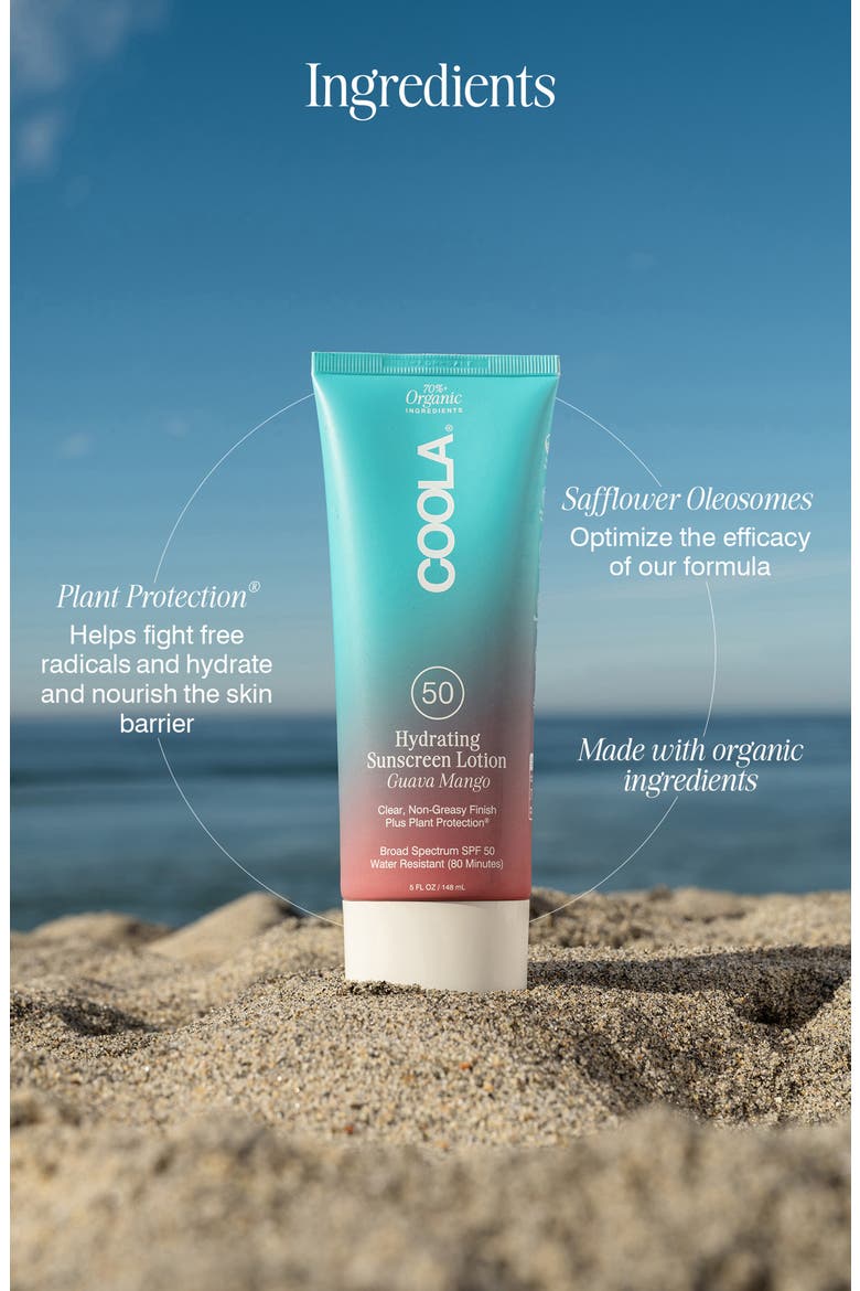 Suncare Guava Mango Classic Body Organic Sunscreen Lotion SPF 50, Alternate, color, NO COLOR