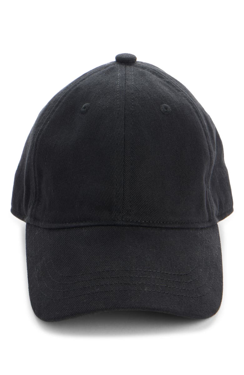 Acne Studios Carliy Embroidered Back Logo Adjustable Baseball Cap, Alternate, color, Black