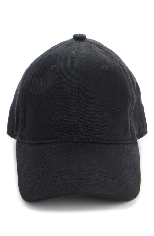 Acne Studios Carliy Embroidered Back Logo Adjustable Baseball Cap In Black