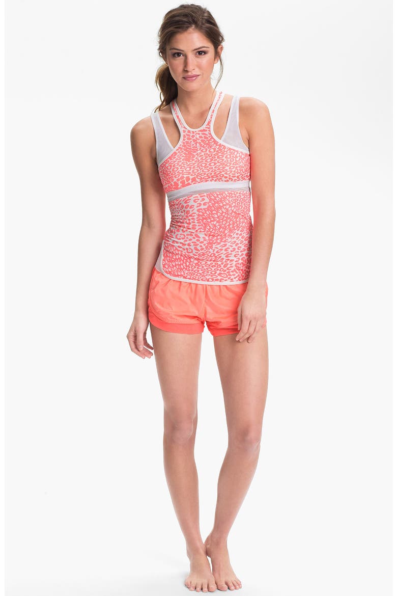 'Run Performance' Print Tank, Alternate, color, WHITE/ TURBO