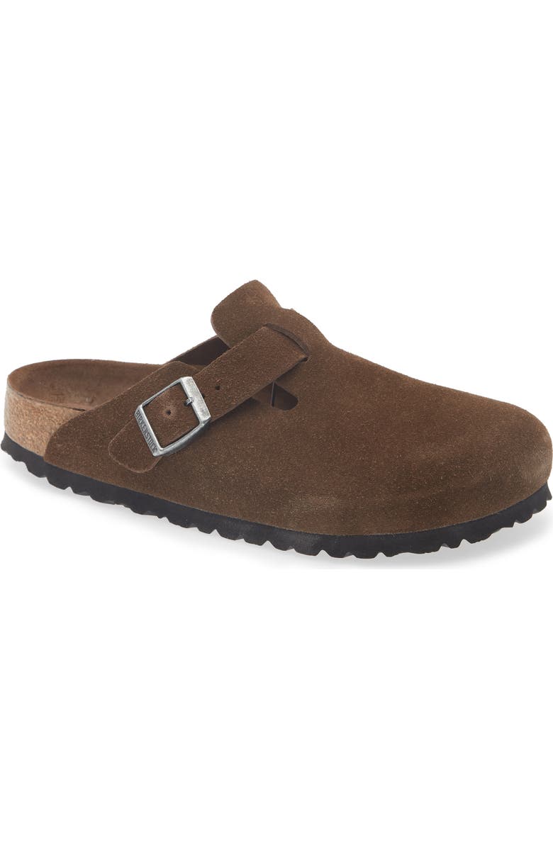 Birkenstock Boston Soft Footbed Clog, Main, color, Carafe Suede