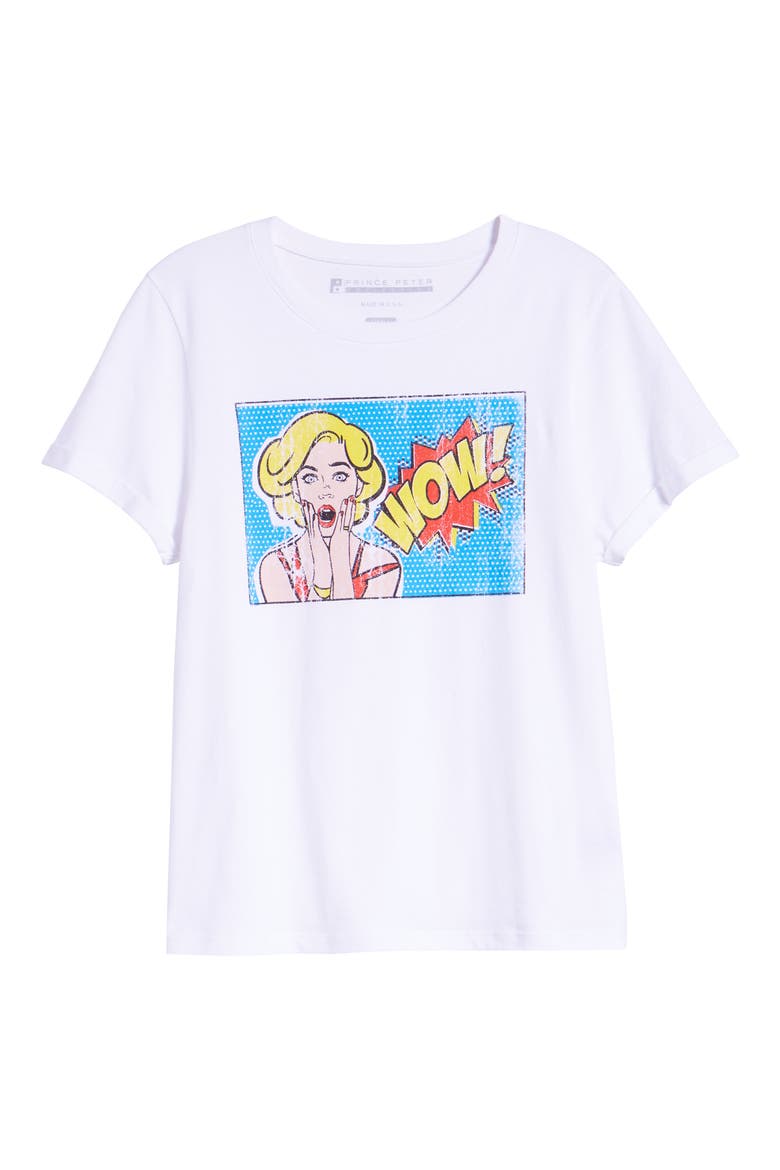Comic Book Graphic Tee, Alternate, color, WHITE