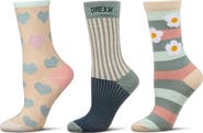MeMoi Assorted 3-Pack Crew Socks