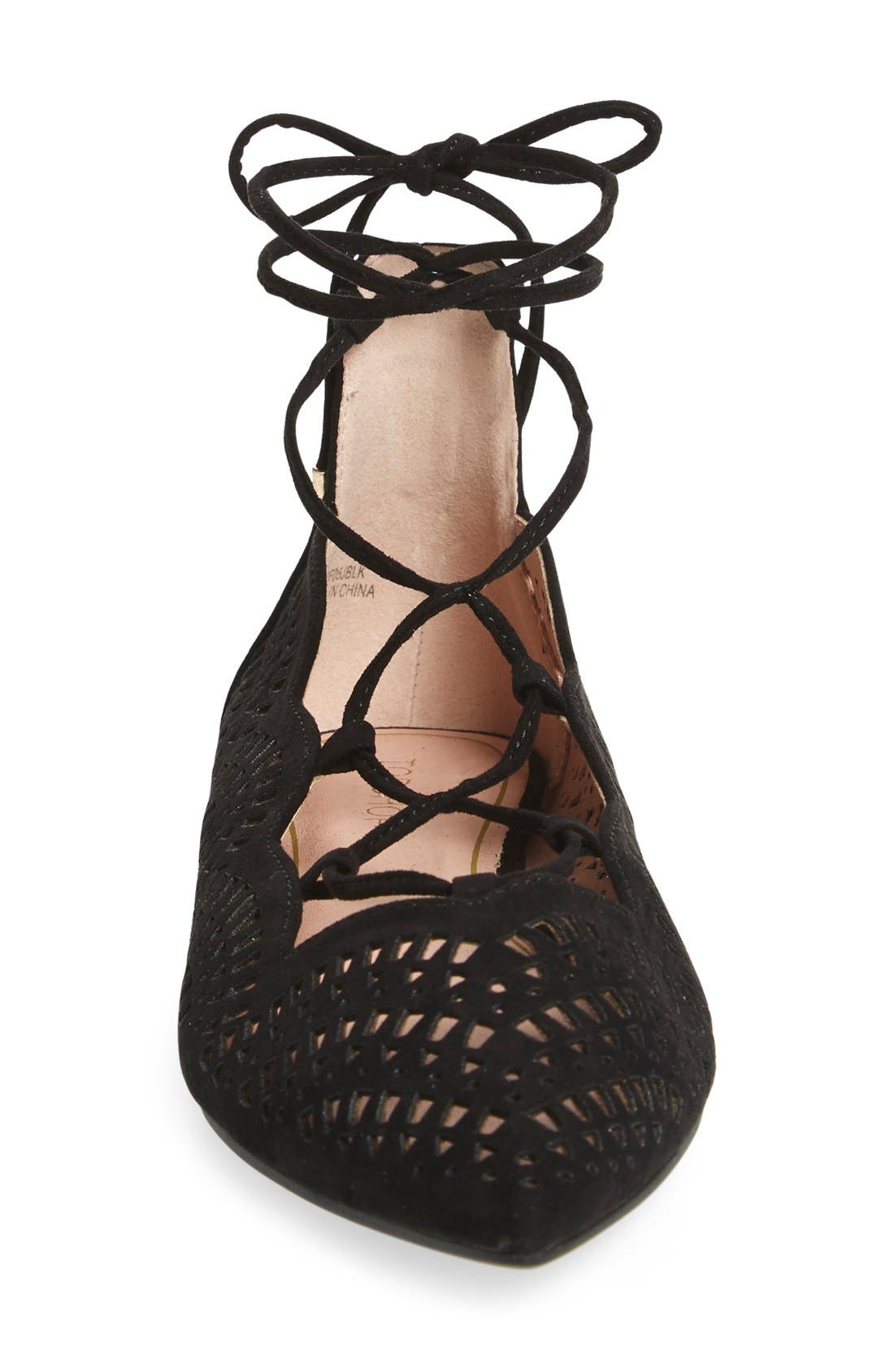 Topshop 'N Fase Laser' Ghillie Flat, Alternate, color, 