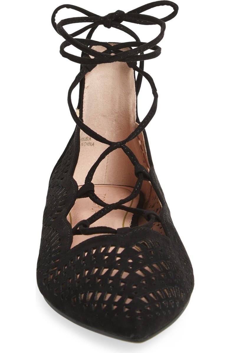 Topshop 'N Fase Laser' Ghillie Flat, Alternate, color,