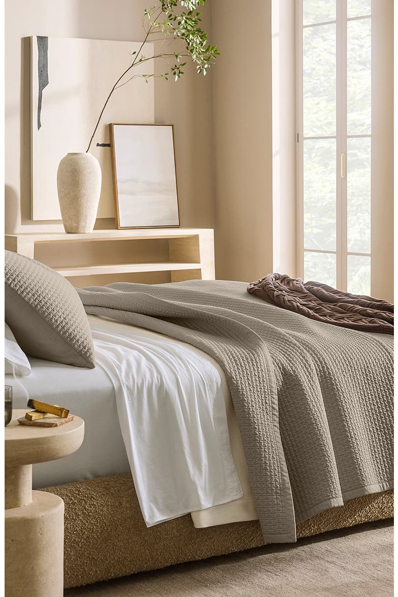 Signature Texture Stitch Quilted Sham, Alternate, color, OAK