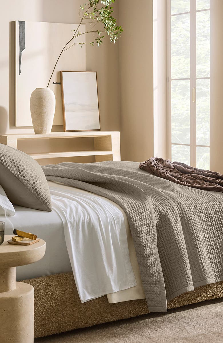 Boll & Branch Signature Texture Stitch Quilted Sham, Alternate, color, 