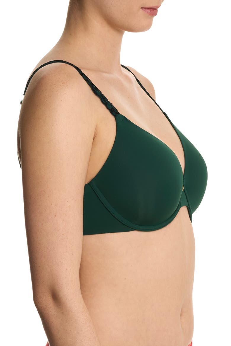 Pure Luxe Underwire T-Shirt Bra, Alternate, color, MIDNIGHT JADE/ BLACK