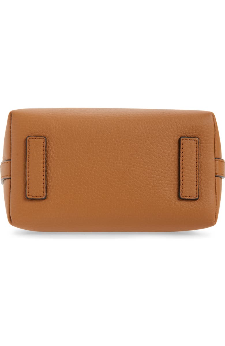 Strathberry Nano Mosaic Raffia & Leather Top Handle Bag, Alternate, color, Tan/ Natural