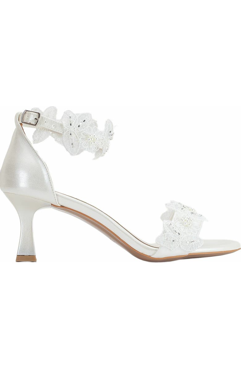 Forever & Always Shoes Birdie Lace Kitten Heel Sandals, Main, color,