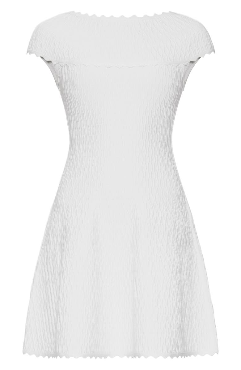 Herve Leger Textured Knit Minidress, Alternate, color, Alabaster